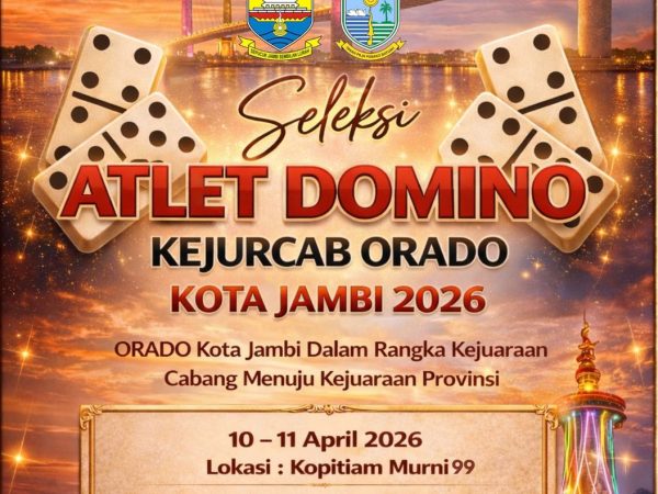 Tanpa Biaya Pendaftaran, ORADO Kota Jambi Cari Atlet Domino Tangguh Lewat Sistem Gugur