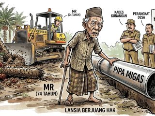 Jeritan Keadilan Lansia 74 Tahun! Kebun Sawit Diduga Diserobot untuk Pipa Migas, Perusahaan dan Kades Diadukan ke Polisi